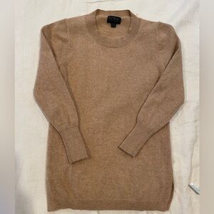 Women’s tan and brown J.crew cashmere cardigan